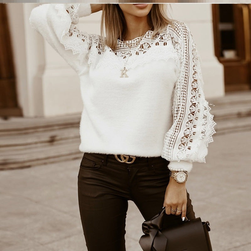 White Lace Pullover