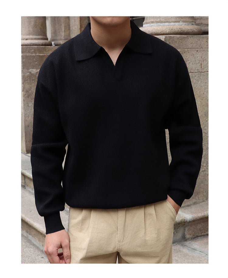 "William" - Old Money V-Neck Polo Shirt