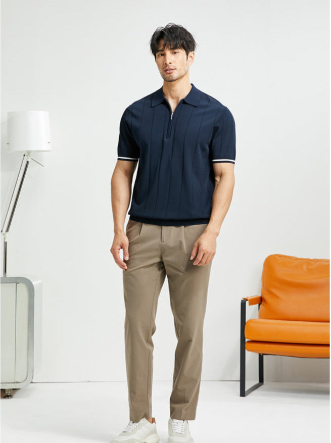 "Henri" - Zip Poloshirt