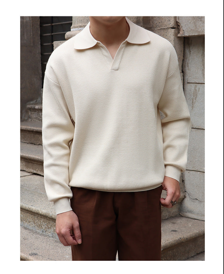 "William" - Old Money V-Neck Polo Shirt