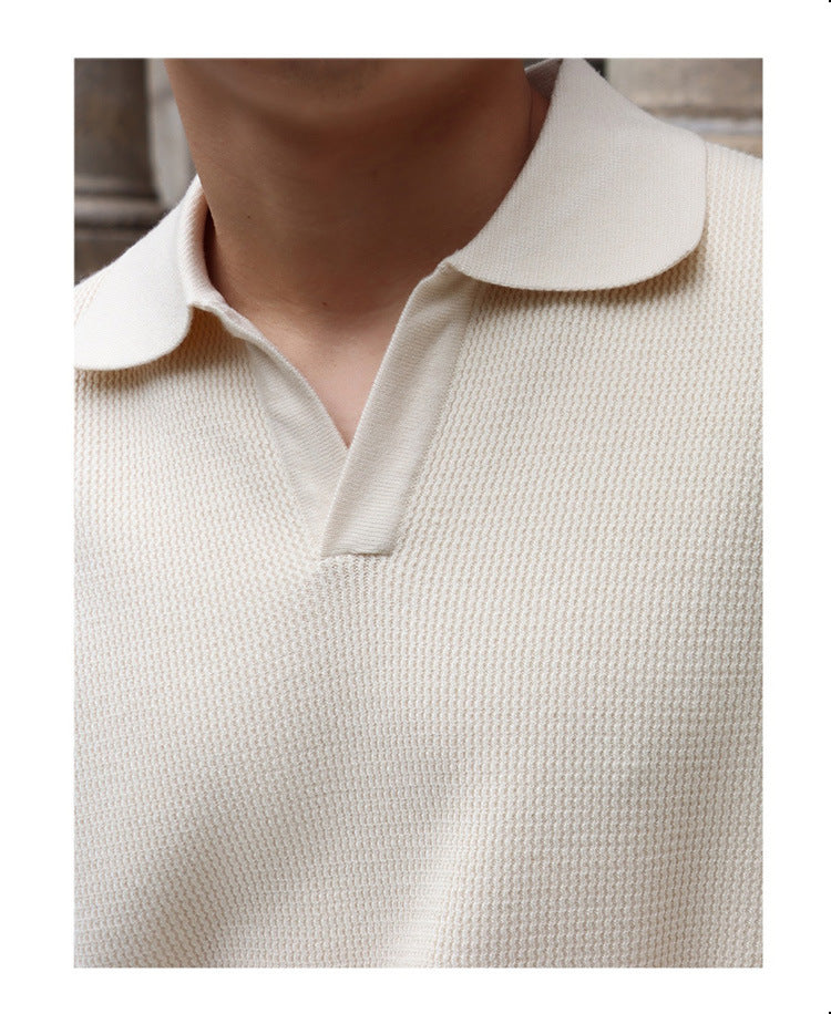 "William" - Old Money V-Neck Poloshirt