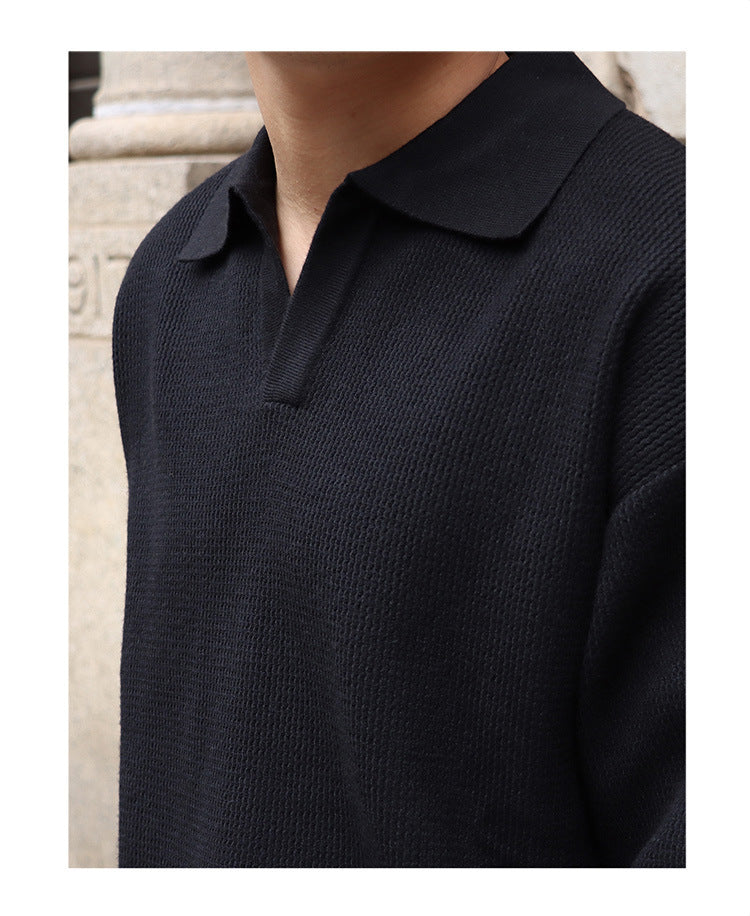 "William" - Old Money V-Neck Poloshirt